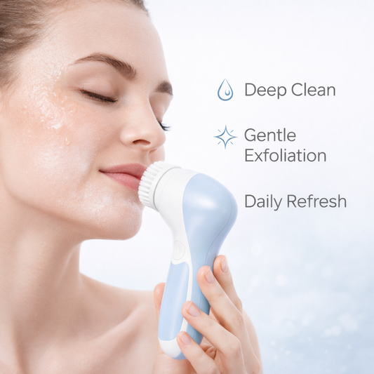 7-in-1 Facial Cleansing Brush for Deep Clean & Gentle Exfoliation