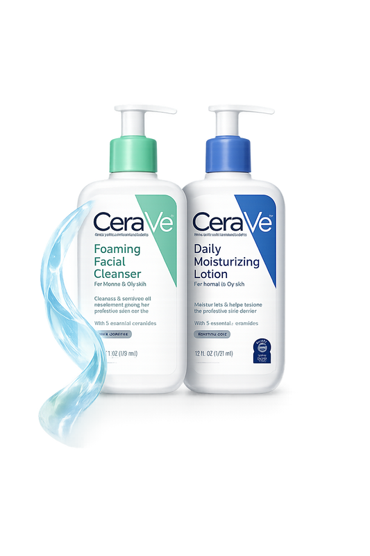CeraVe Daily Skincare Essentials Duo for Balanced to Oily Skin | 2-Piece Set