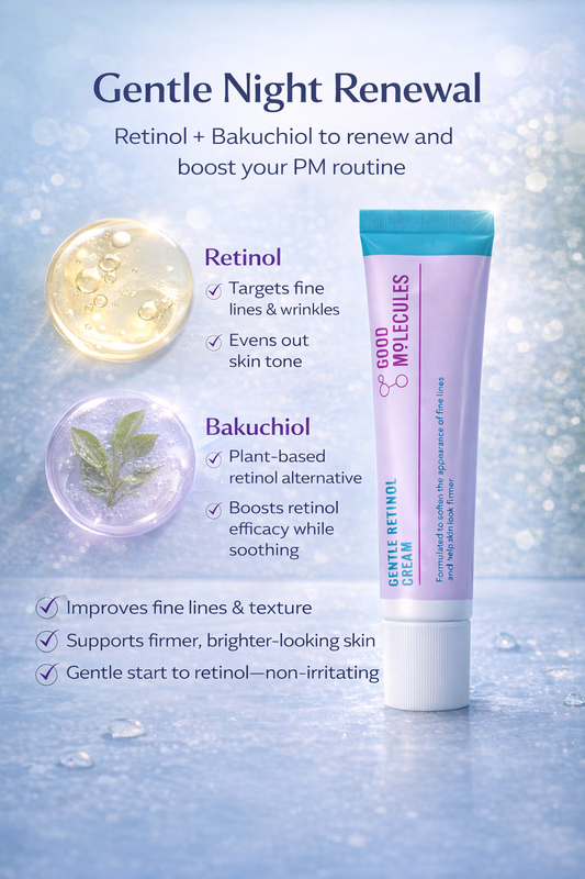 Good Molecules Gentle Retinol Cream - Night Cream with Retinol and Bakuchiol - F