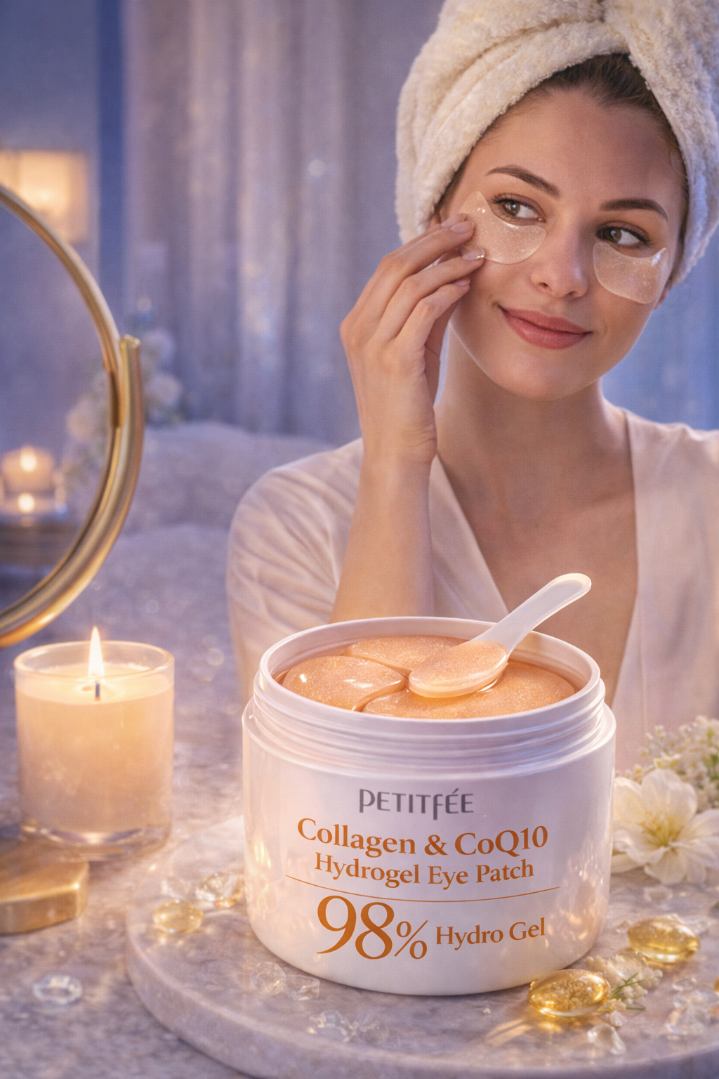 PETITFEE Collagen & CoQ10 Hydrogel Eye Patches - 60 Patches, 2.96 Oz (84 g)