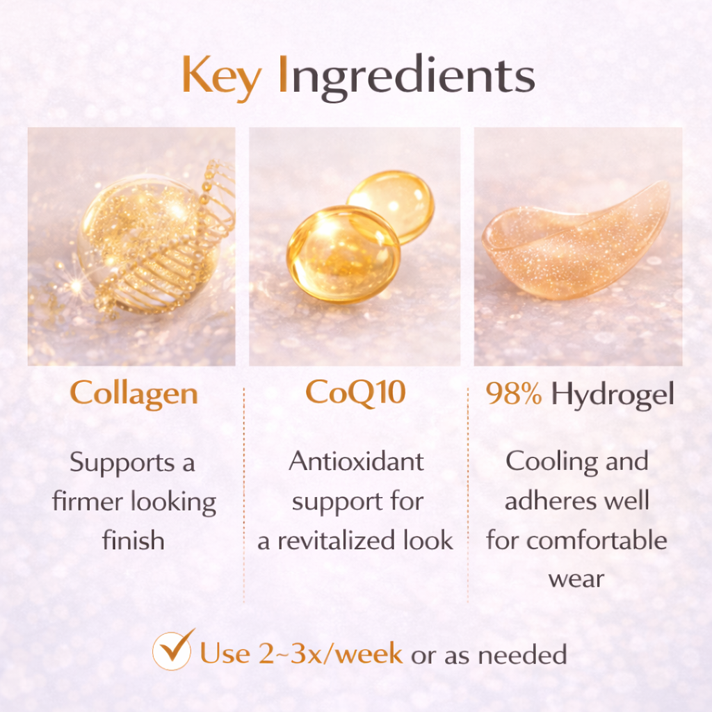 PETITFEE Collagen & CoQ10 Hydrogel Eye Patches - 60 Patches, 2.96 Oz (84 g)